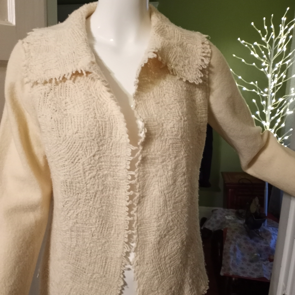 Juliana colliezione cream wool jacket